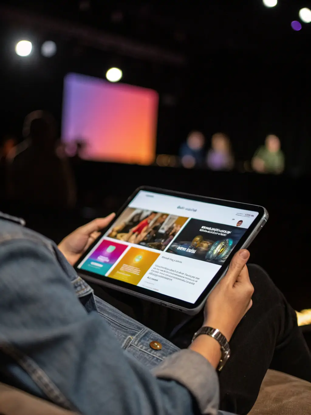 A digital illustration of a hand assigning a task to a team member on a tablet, symbolizing efficient task assignment within the job management platform.