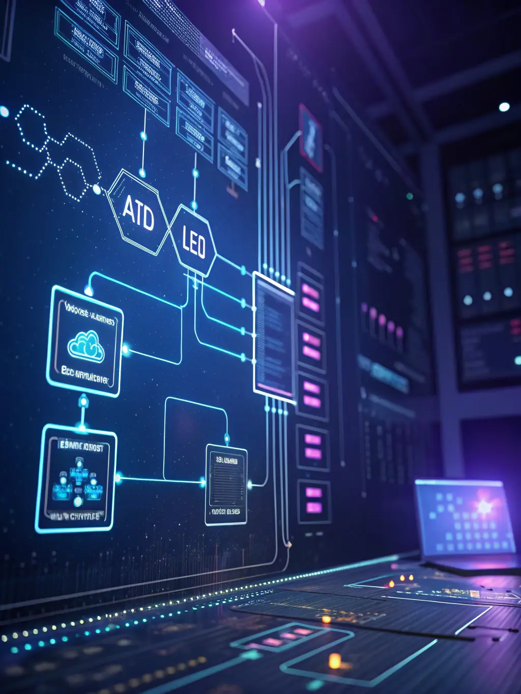 A graphic showcasing a streamlined workflow with tasks moving efficiently through different stages, visualized with clear progress indicators and automated notifications.